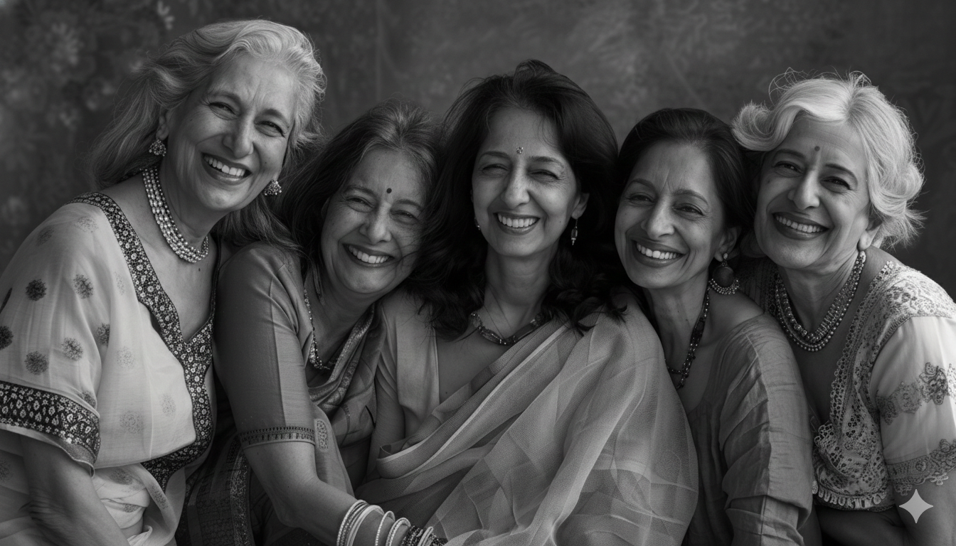 A circle of women, laughing together