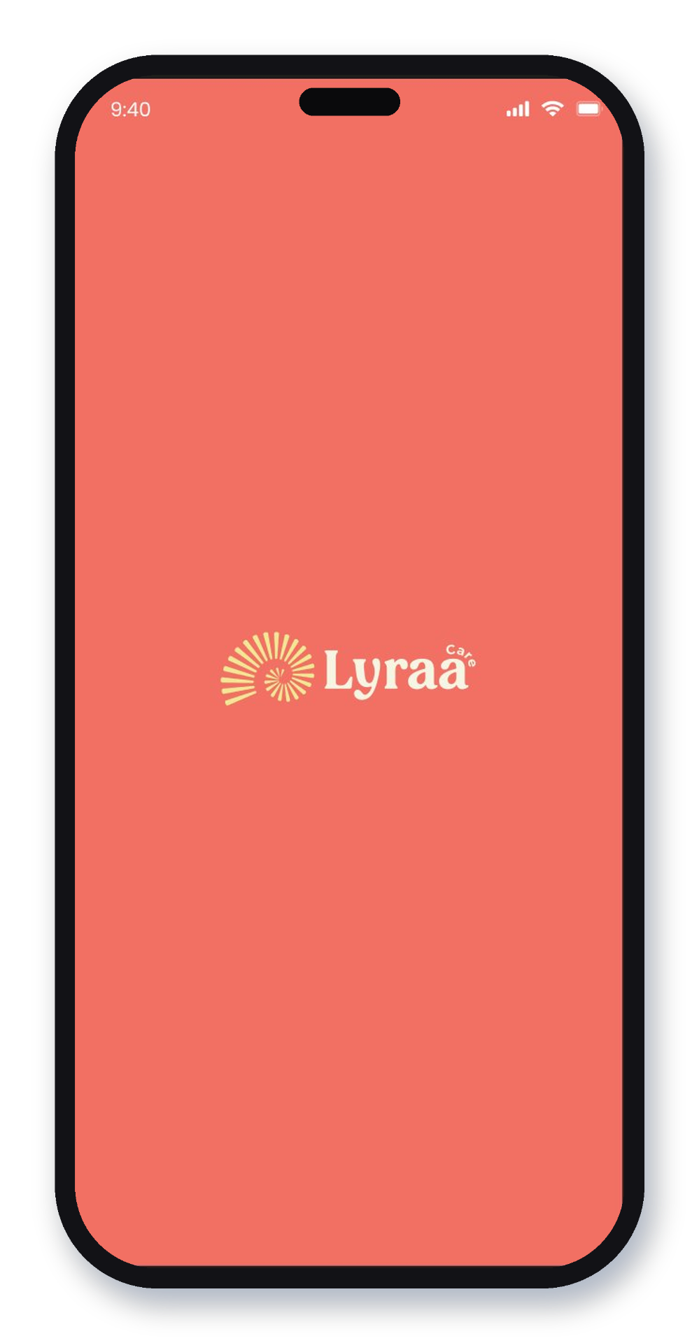 The Lyraa Care app on a phone